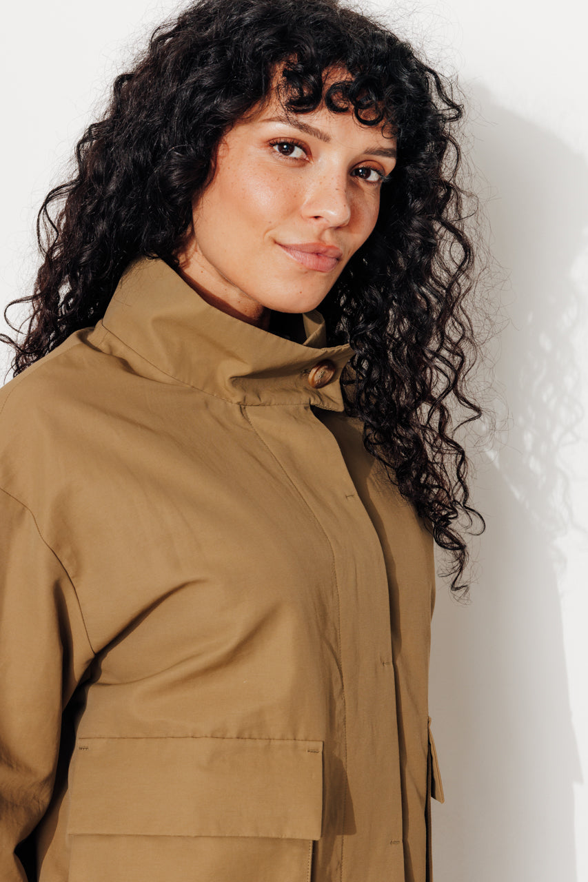 MUSA - Blouson oversize coton, doublé BRONZE - Trench & Coat