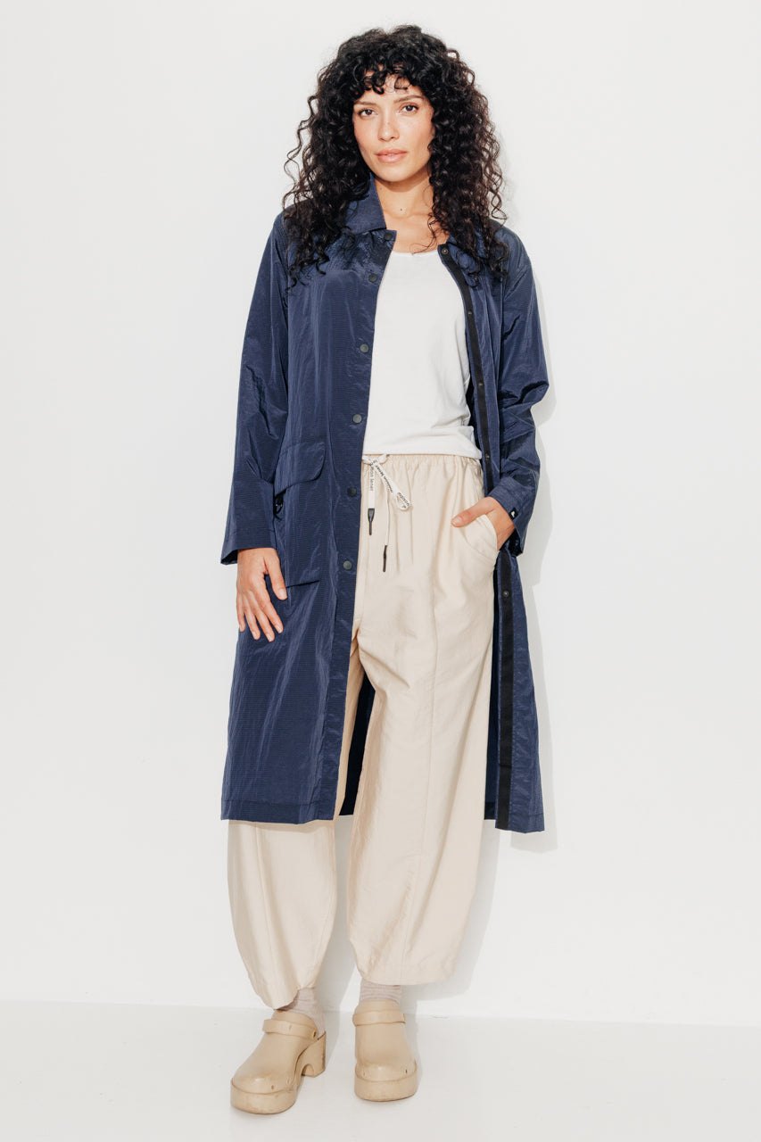 GRAMINE - Imper fluide à capuche marine non doublé MARINE - Trench & Coat