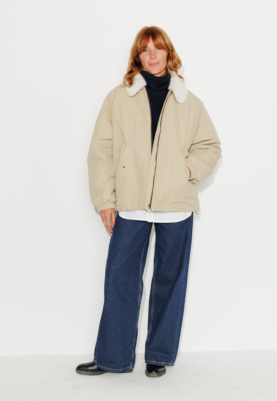THUYA - THUYA - Imperméable court ouatiné en coton déperlant camel CAMEL - Trench & Coat