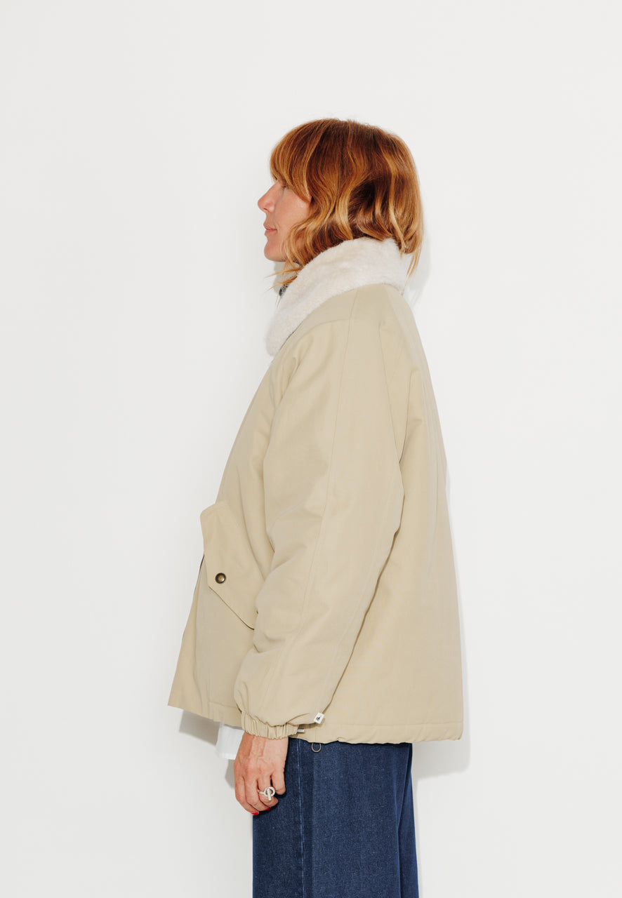 THUYA - THUYA - Imperméable court ouatiné en coton déperlant camel CAMEL - Trench & Coat