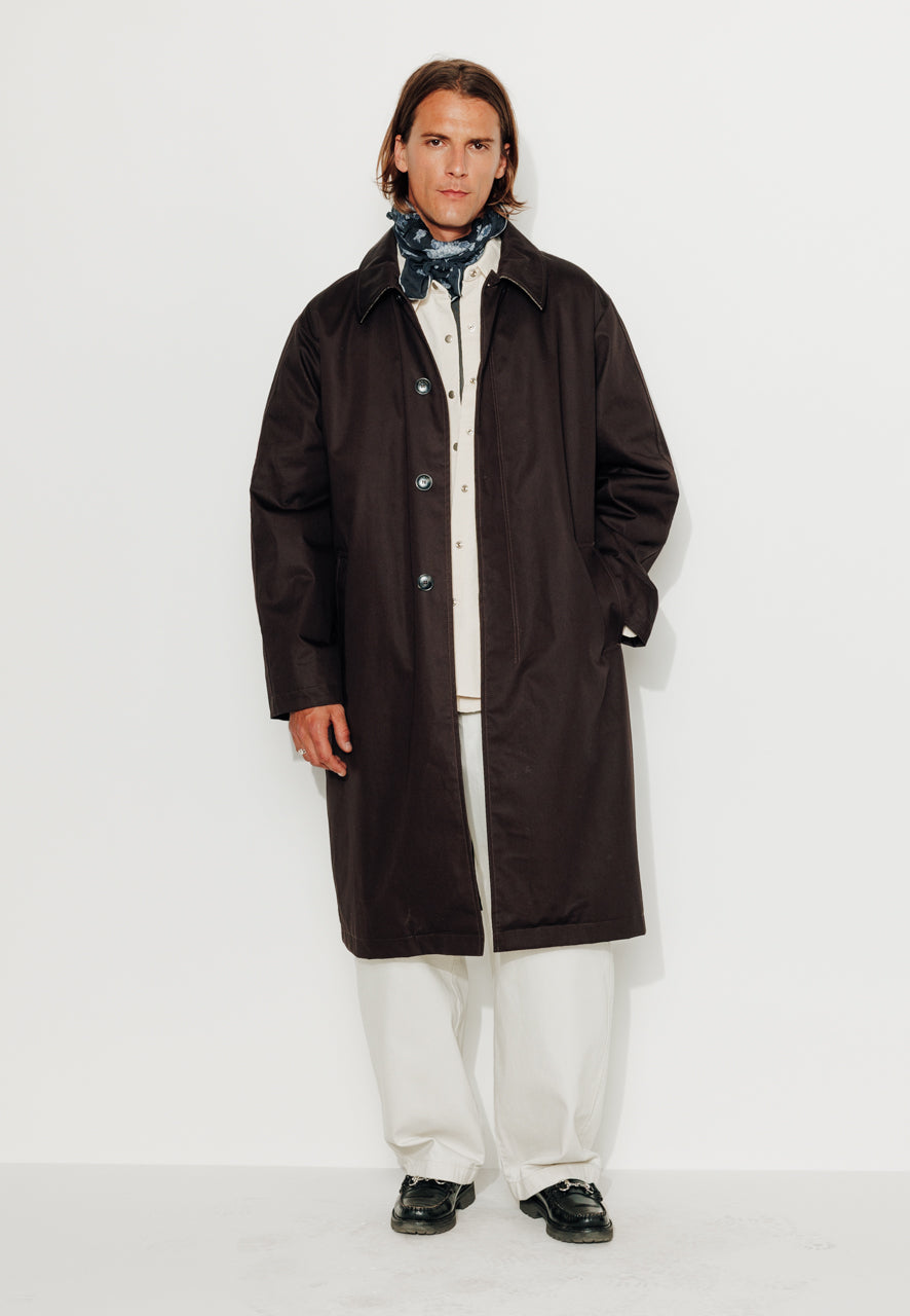 HECTOR - HECTOR - Imper mi long esprit ridding en coton marron CHOCOLAT - Trench & Coat