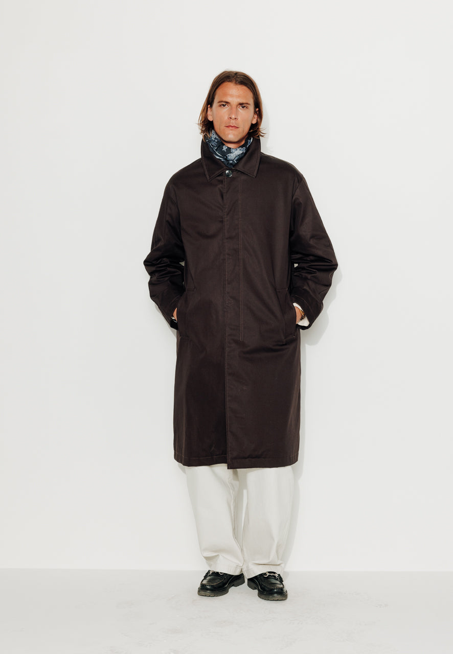 HECTOR - HECTOR - Imper mi long esprit ridding en coton marron CHOCOLAT - Trench & Coat