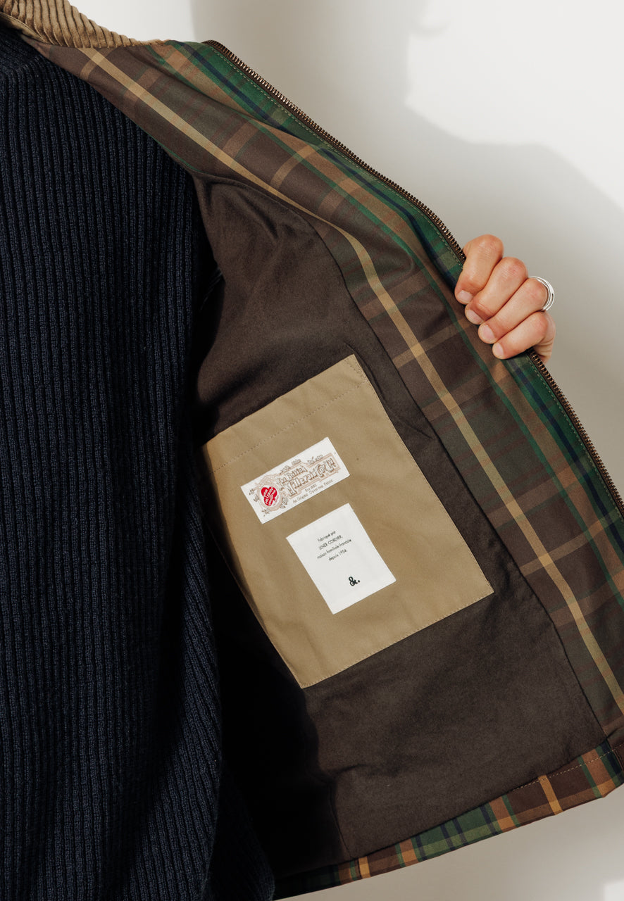 SOREN - SOREN – Imper court oversize à carreaux MARRON - Trench & Coat