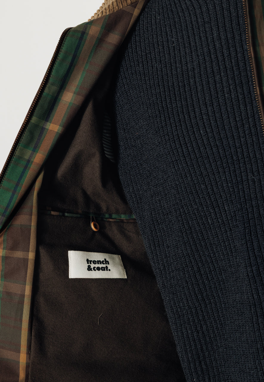 SOREN - SOREN – Imper court oversize à carreaux MARRON - Trench & Coat