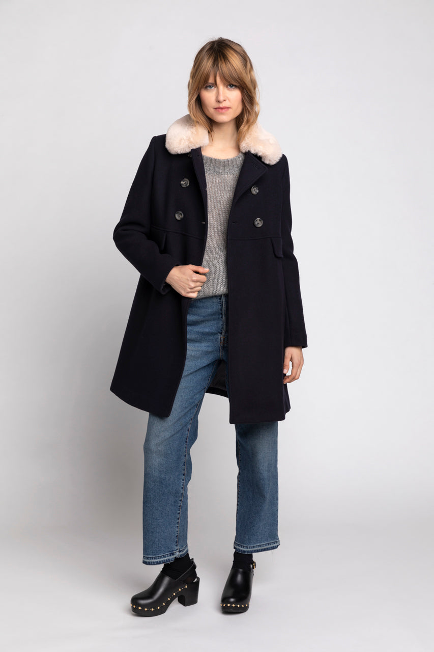 Trench coat cintré long pour femme – Noir Trench coat cintré long pour femme – Noir