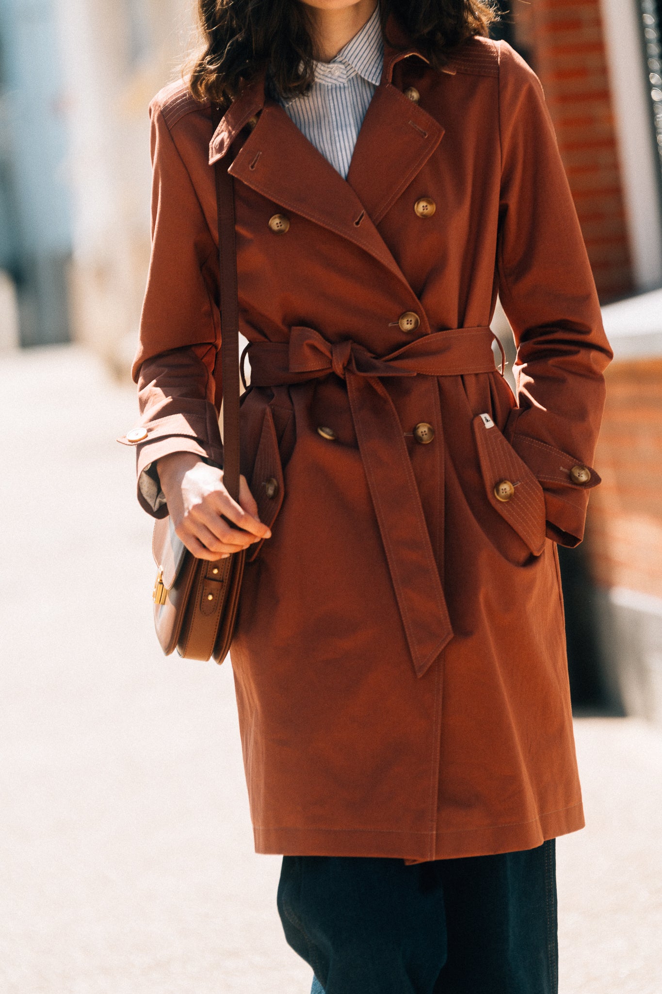 ROSEAU - Trench féminin 100% coton premium déperlant