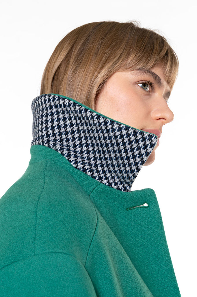 Manteau CERNAY-Redding en drap de laine vert