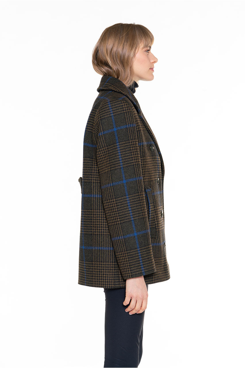 Caban carreaux top femme