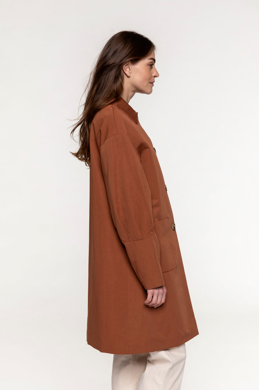 Manteau esprit redding CONDETTE marron glace Manteau esprit redding marron glace en coton