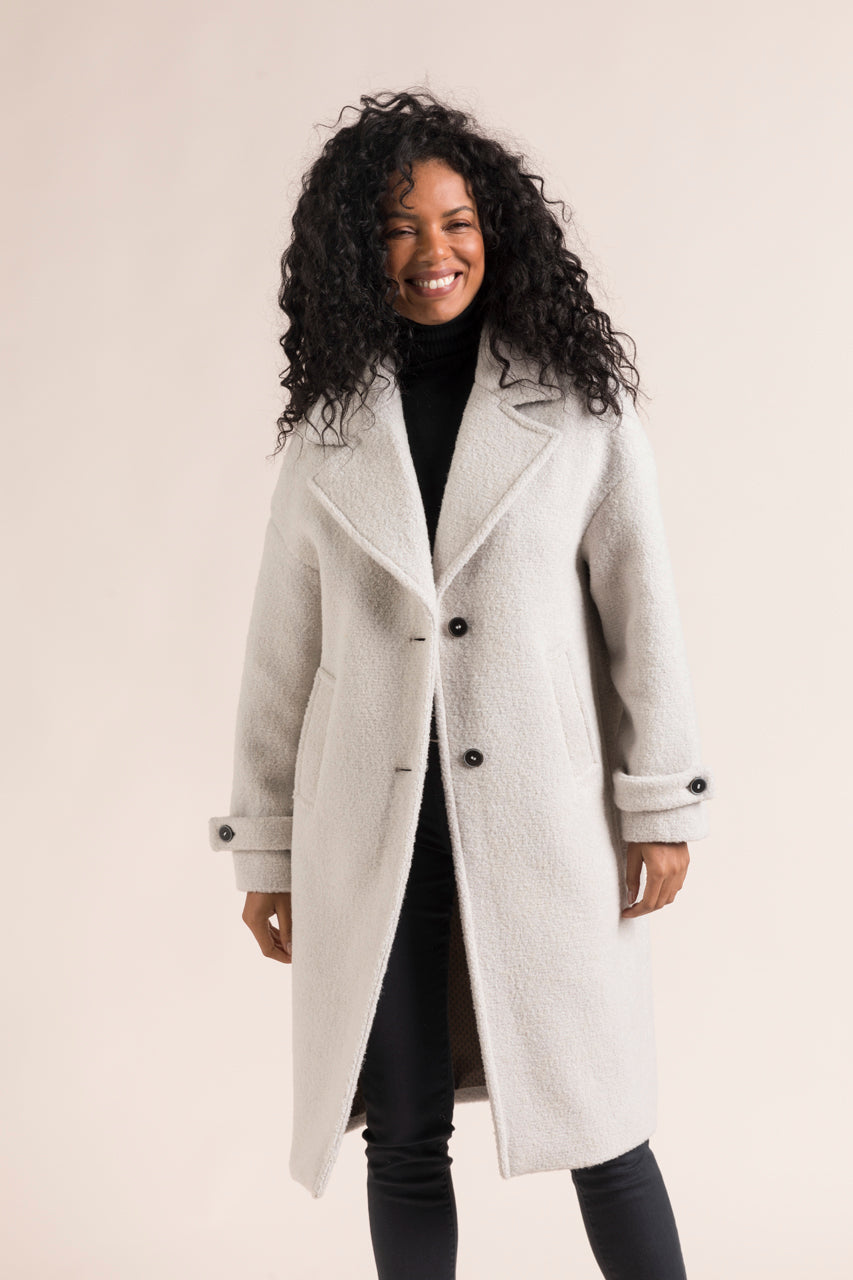 Grey overcoat women's online