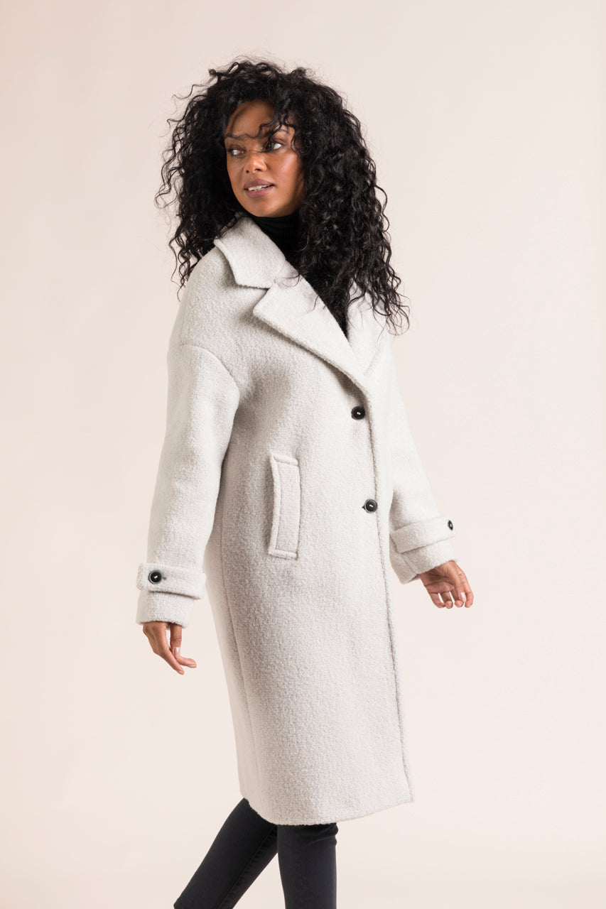 Gray oversized coat on sale
