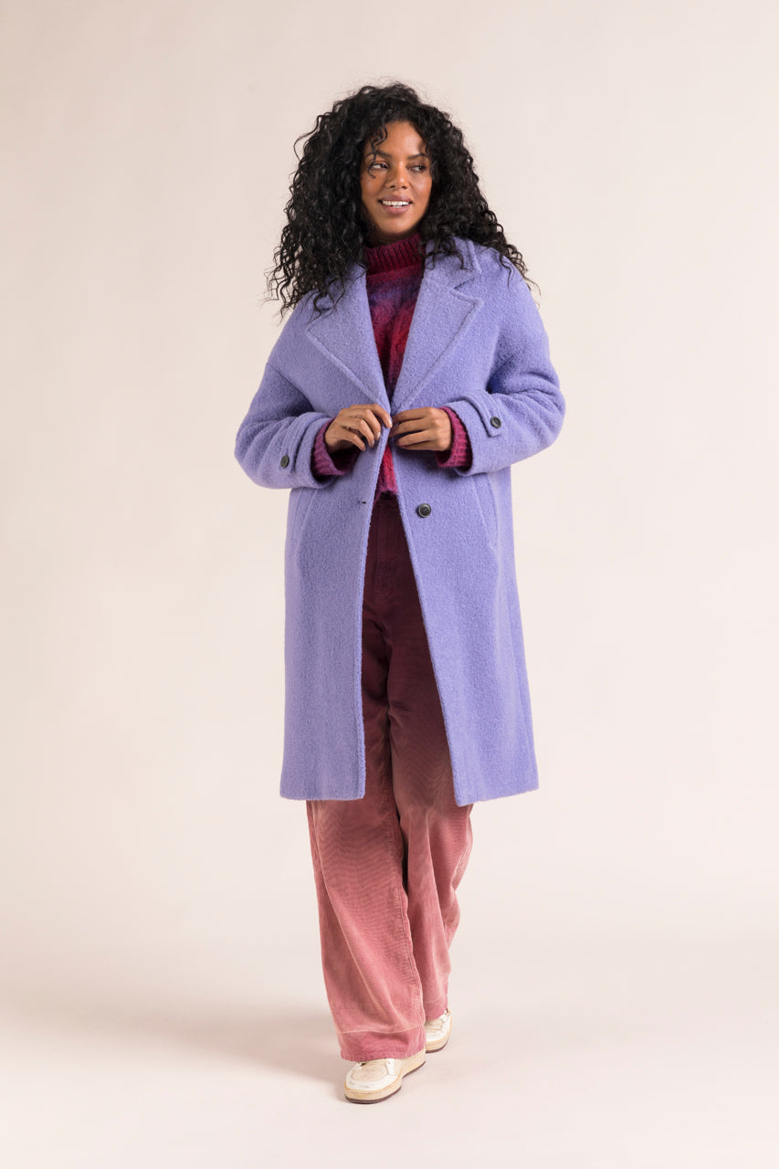 Long purple coat womens sales
