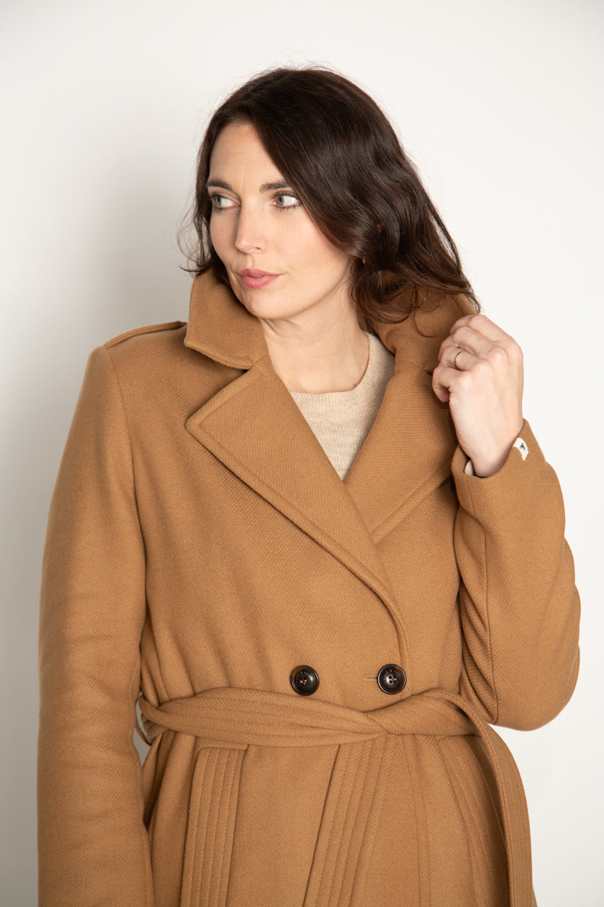 Manteau Trench épais Pour Femme - Hiver Et Automne - Manches Longues, Poches, Doux Et Chaud - Style Chic Décontracté