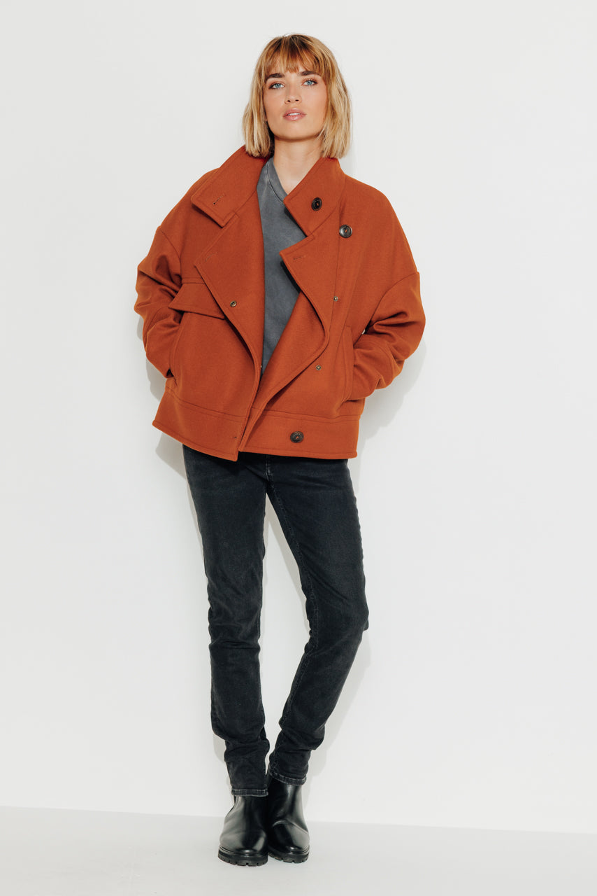 MABLY - Manteau court Rouille / Rust - Trench & Coat