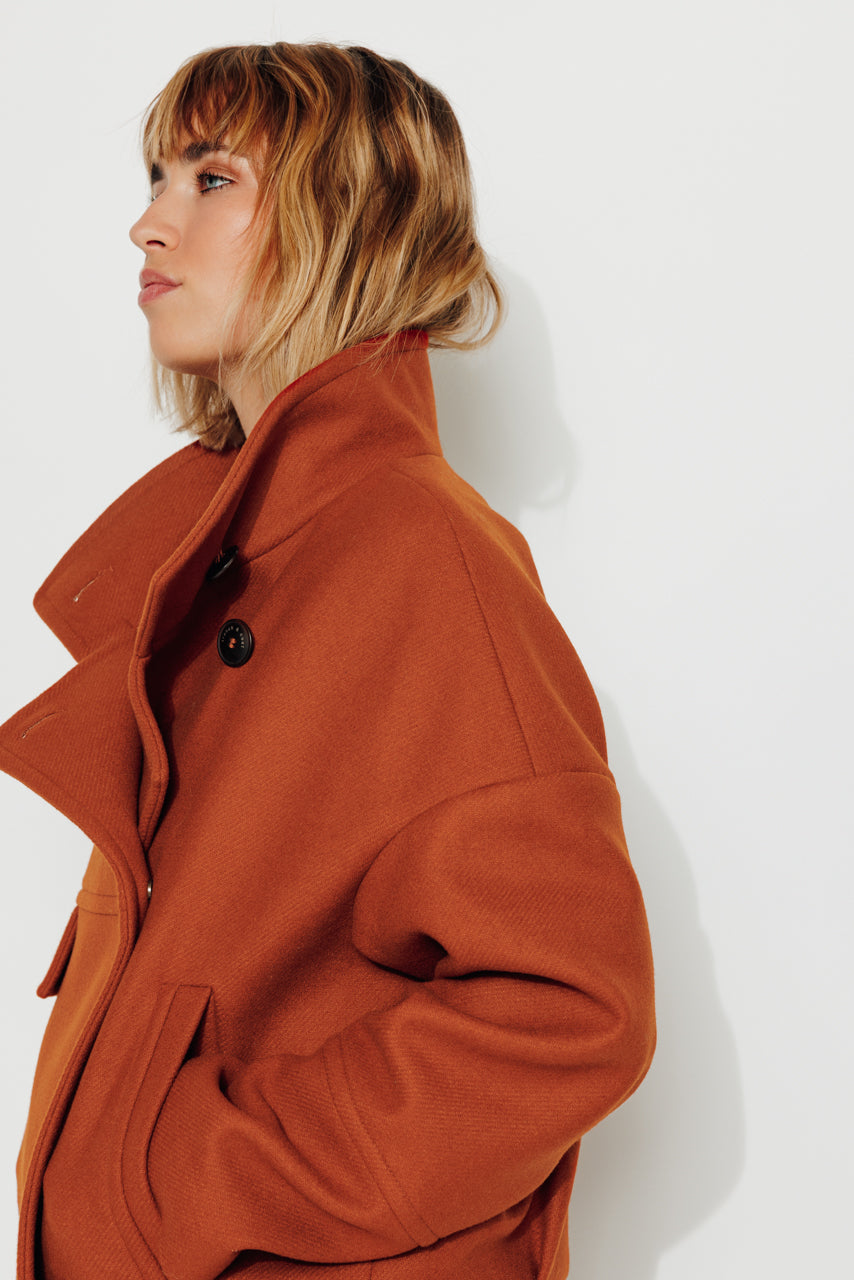 MABLY - Manteau court Rouille / Rust - Trench & Coat