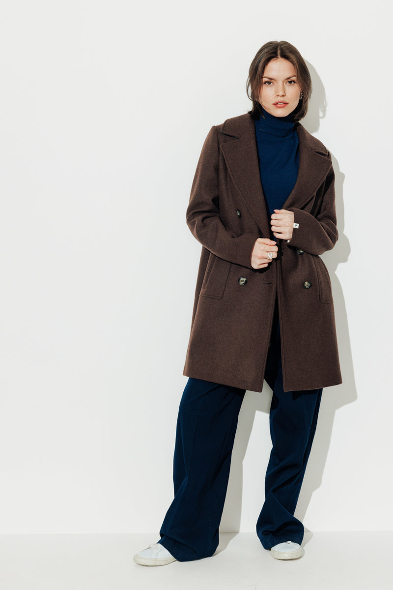 Manteau long caban marron femme Trench Coat Trench Coat France