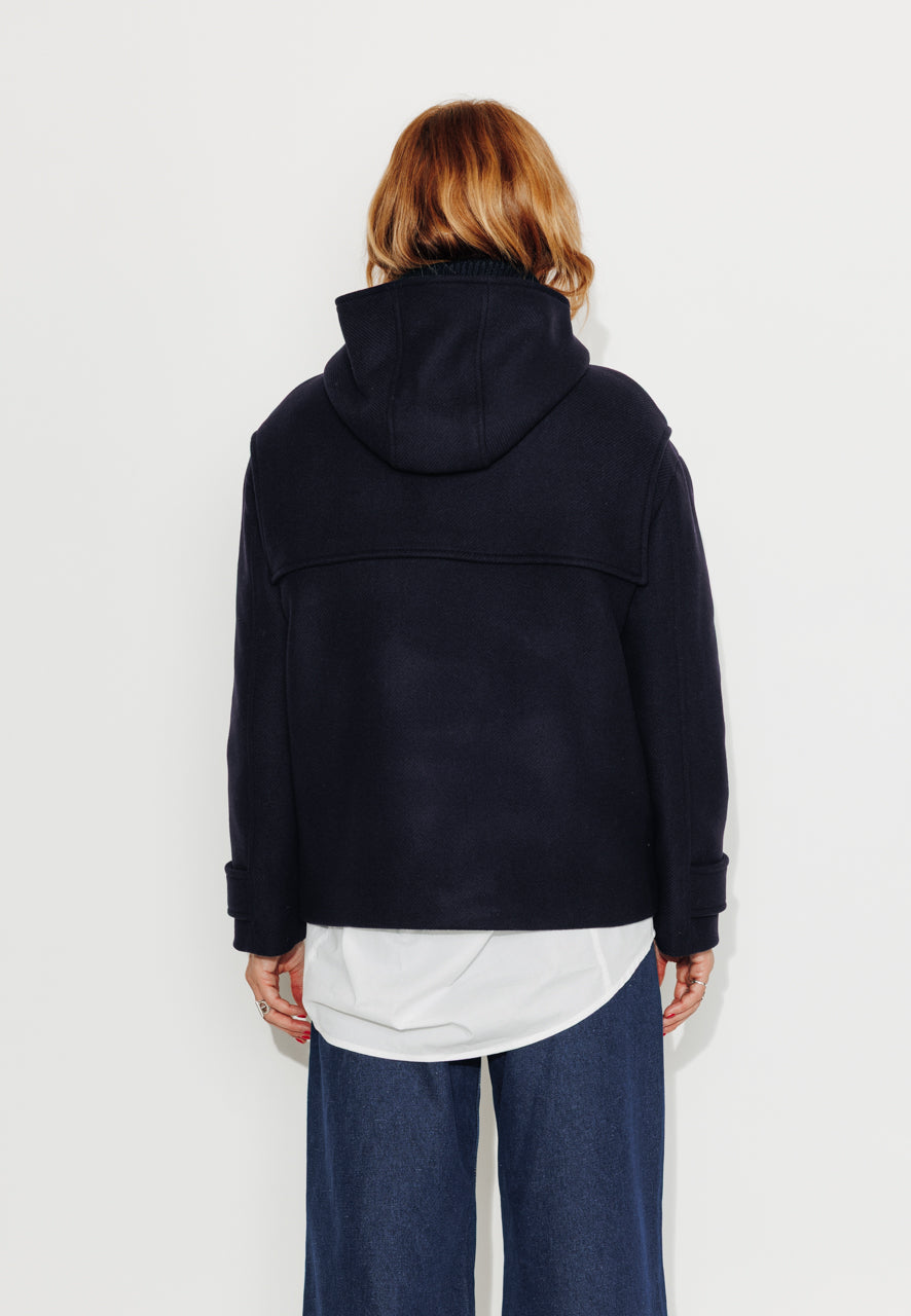 ABEKIA - ABEKIA - Manteau court oversize en drap de laine vierge marine Marine / Navy - Trench & Coat