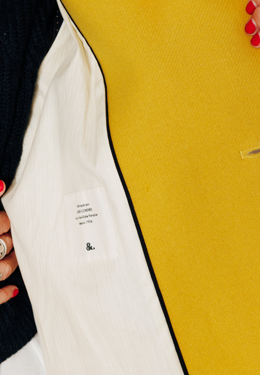 CATALPA - CATALPA - Manteau mi long oversize en drap de laine jaune JAUNE - Trench & Coat