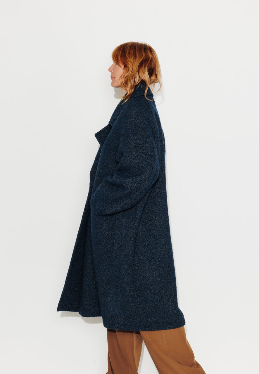 TORMINALIS - TORMINALIS - Manteau mi-long oversize en gabardine de laine bouclée recyclée OCEAN - Trench & Coat