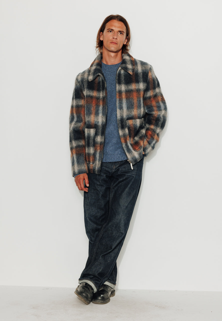 TIMO - TIMO - Manteau court en lainage à carreaux bordeaux MARINE ORA - Trench & Coat