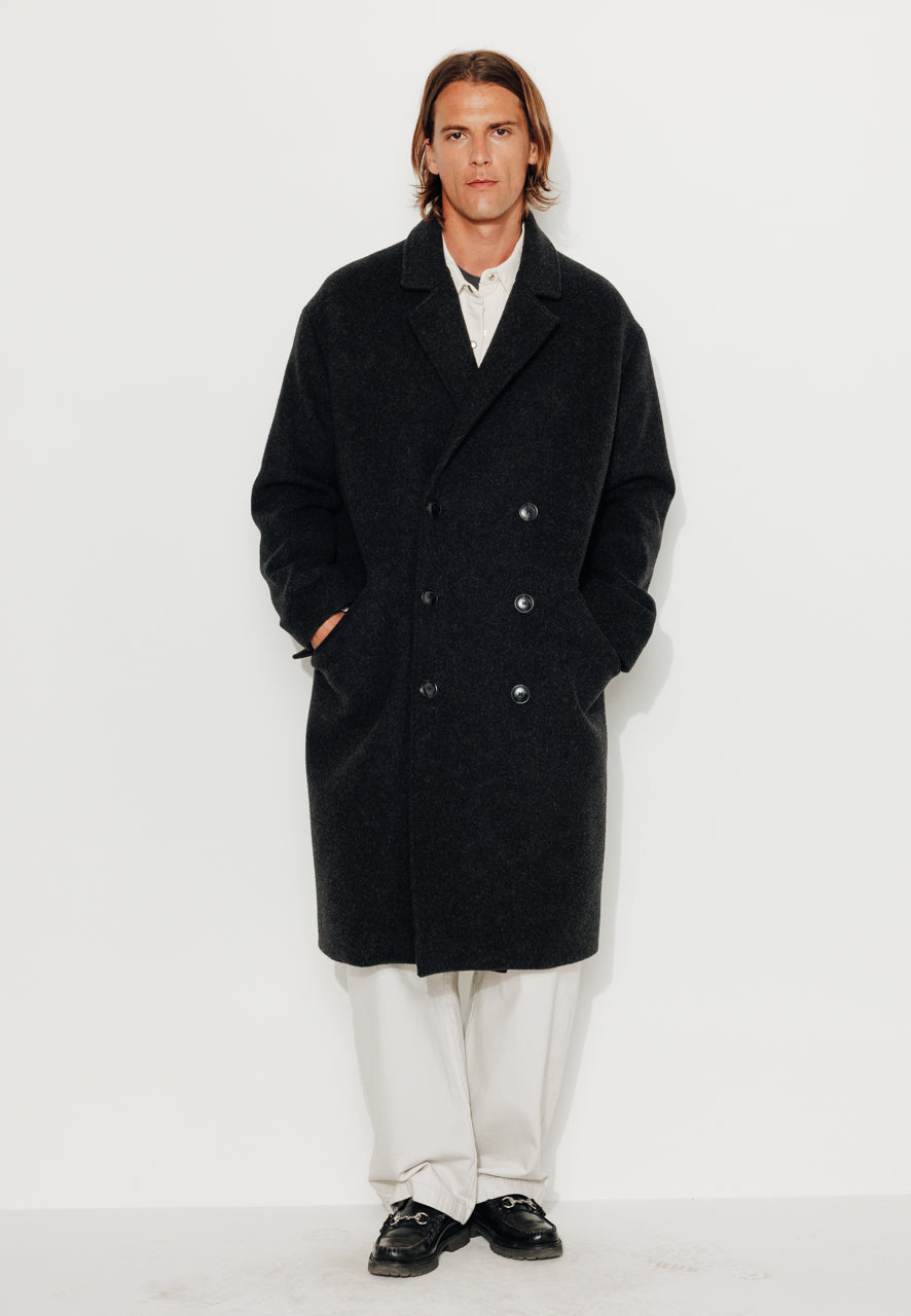 LARS - LARS - Manteau oversize en laine gris ANTHRACITE - Trench & Coat