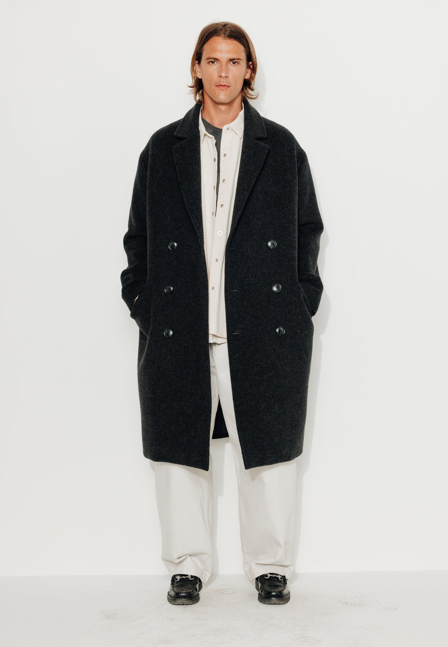 LARS - LARS - Manteau oversize en laine gris ANTHRACITE - Trench & Coat