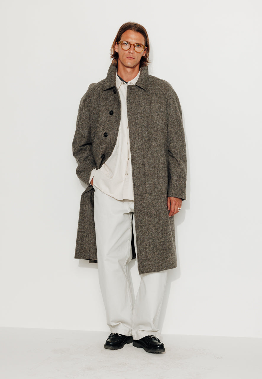 MARIUS - MARIUS - Manteau mi-long en drap shetland structuré marron MARRON - Trench & Coat