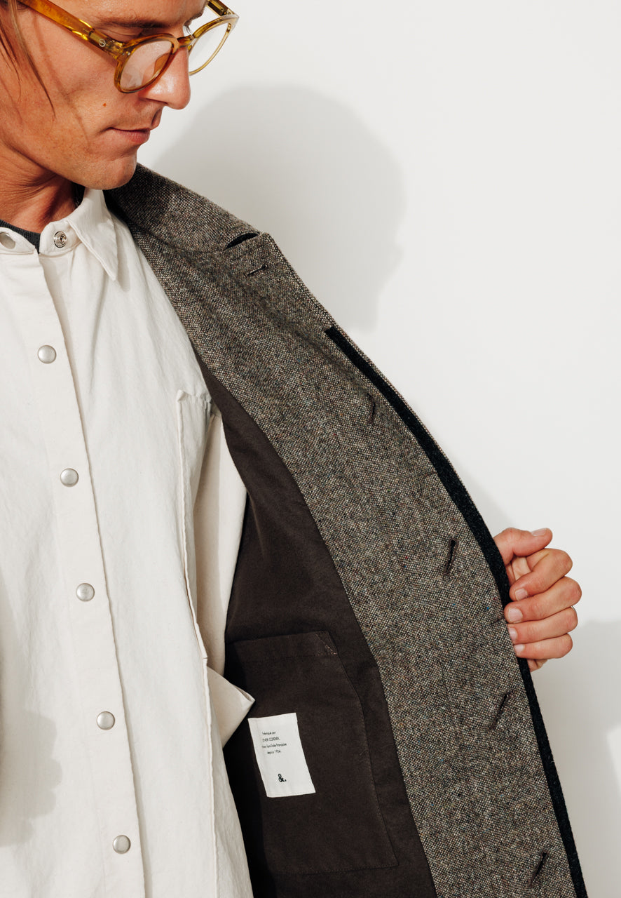 MARIUS - MARIUS - Manteau mi-long en drap shetland structuré marron MARRON - Trench & Coat