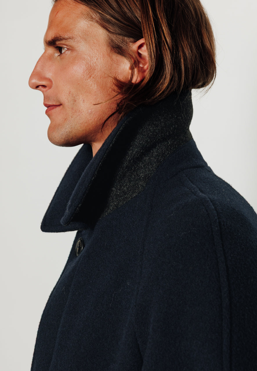 MARIUS - MARIUS - Manteau mi-long en laine vierge marine MARINE - Trench & Coat