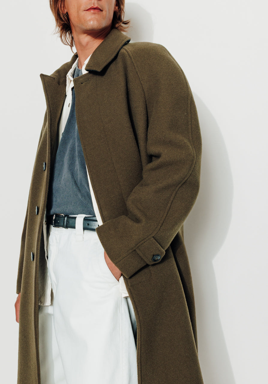MARIUS - MARIUS - Manteau mi-long en laine vierge kaki KAKI - Trench & Coat