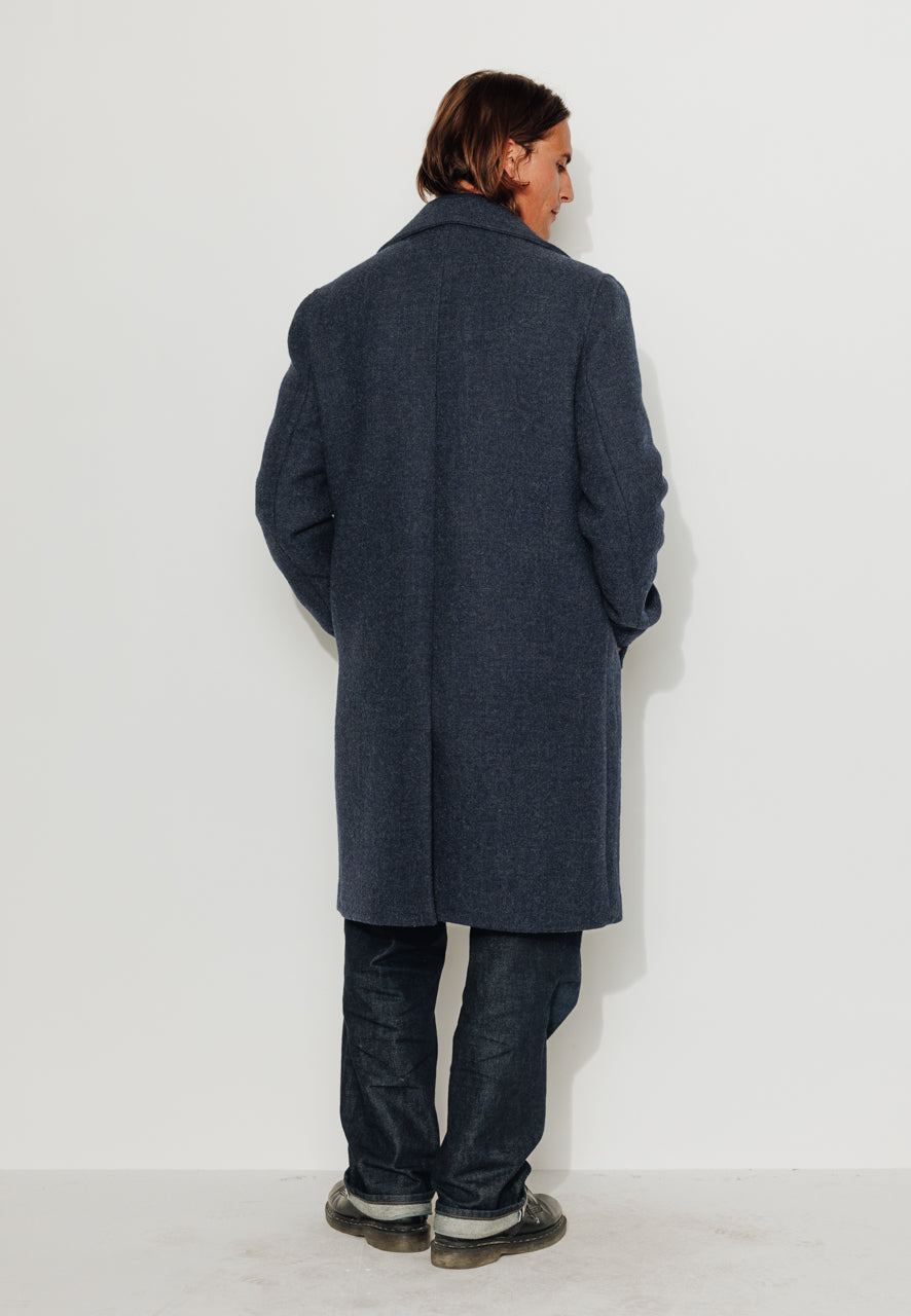 NILS - NILS- Manteau mi long en laine vierge marine MARINE - Trench & Coat