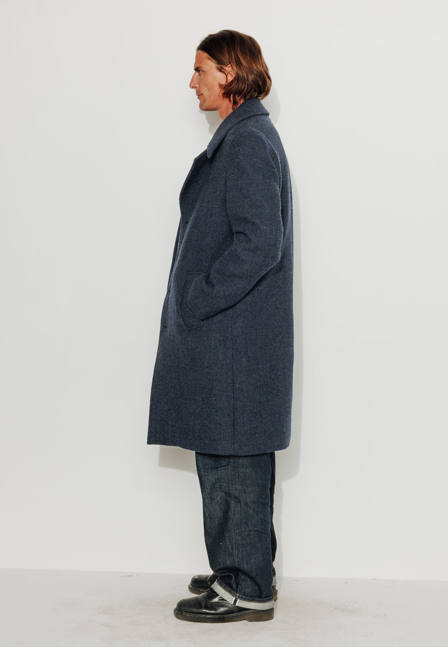 NILS - NILS- Manteau mi long en laine vierge marine MARINE - Trench & Coat
