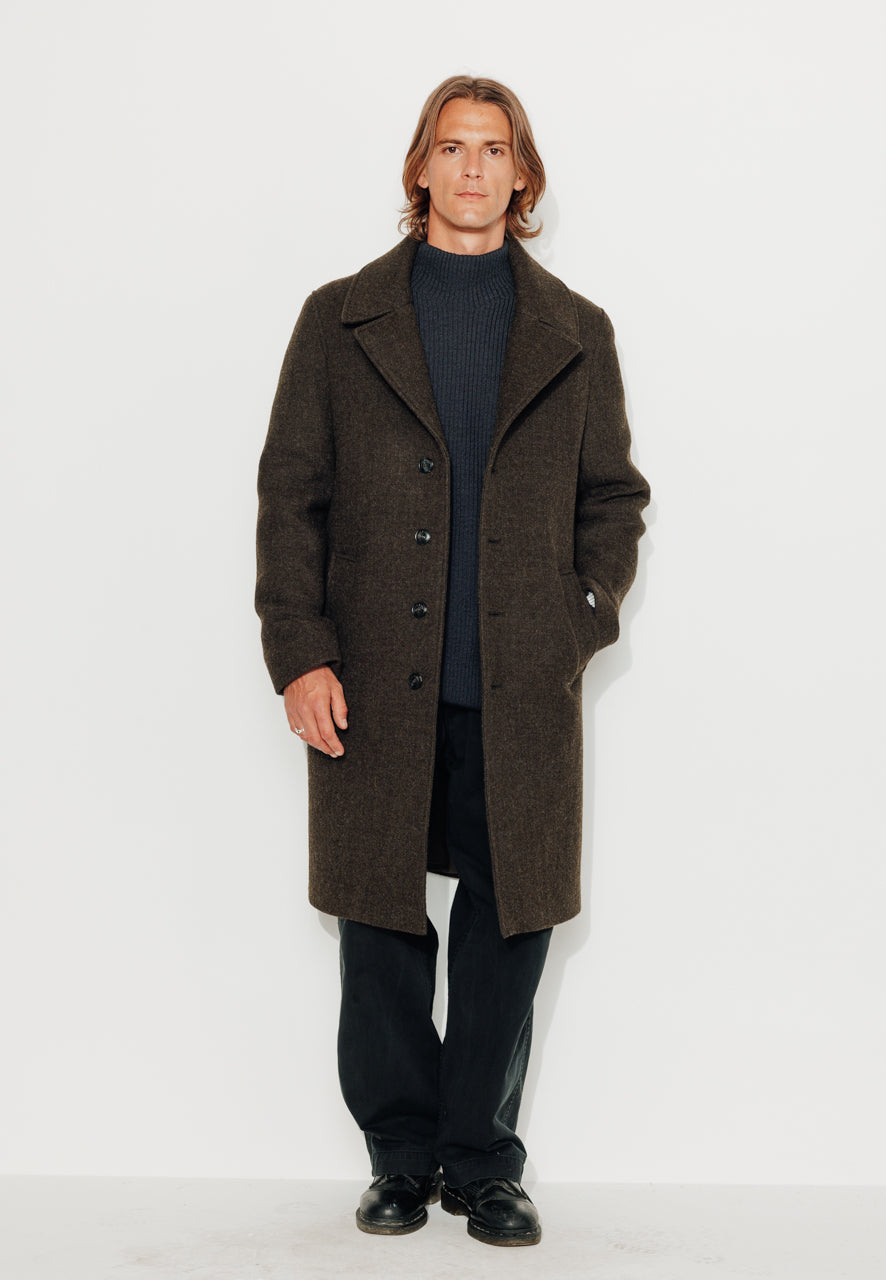 NILS - NILS- Manteau mi long en laine vierge kaki KAKI - Trench & Coat