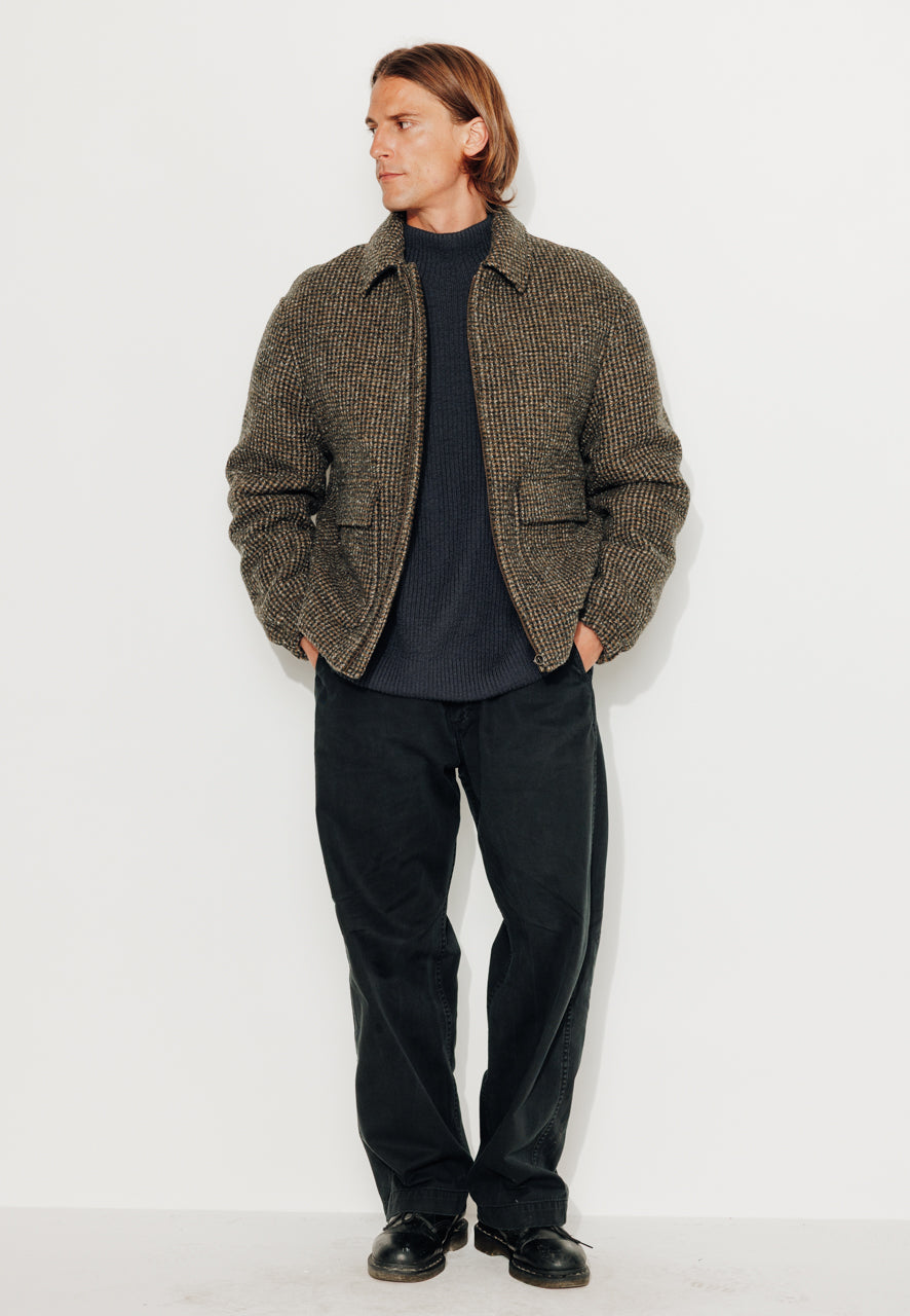 RUBEN - RUBEN- Manteau court laine vierge esprit blouson à carreaux? MOUTARDE - Trench & Coat
