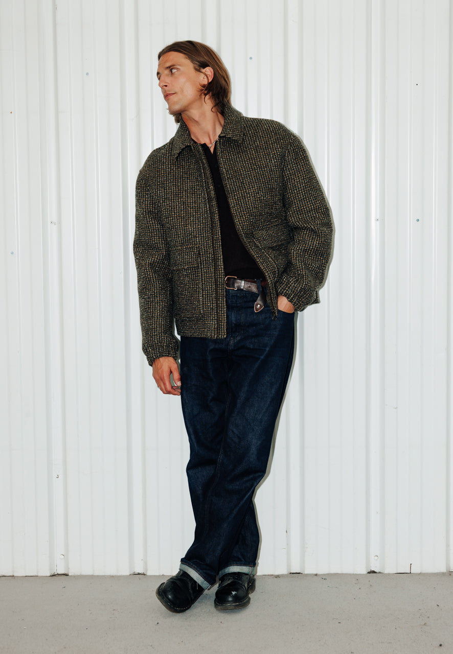 RUBEN - RUBEN- Manteau court laine vierge esprit blouson à carreaux? MOUTARDE - Trench & Coat