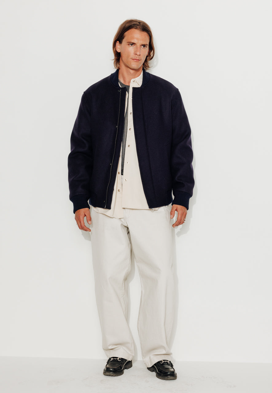 OTTO - OTTO - Manteau court esprit blouson laine vierge marine MARINE - Trench & Coat