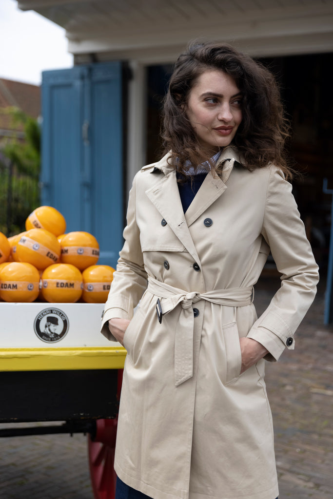 Trench coat femme pur coton beige authentique hiver- Trench & Coat – Trench  & Coat France