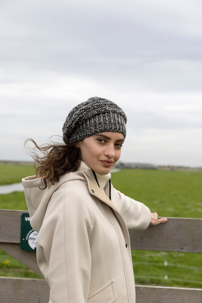 Parka CORBES-Parka à capuche en drap de laine beige