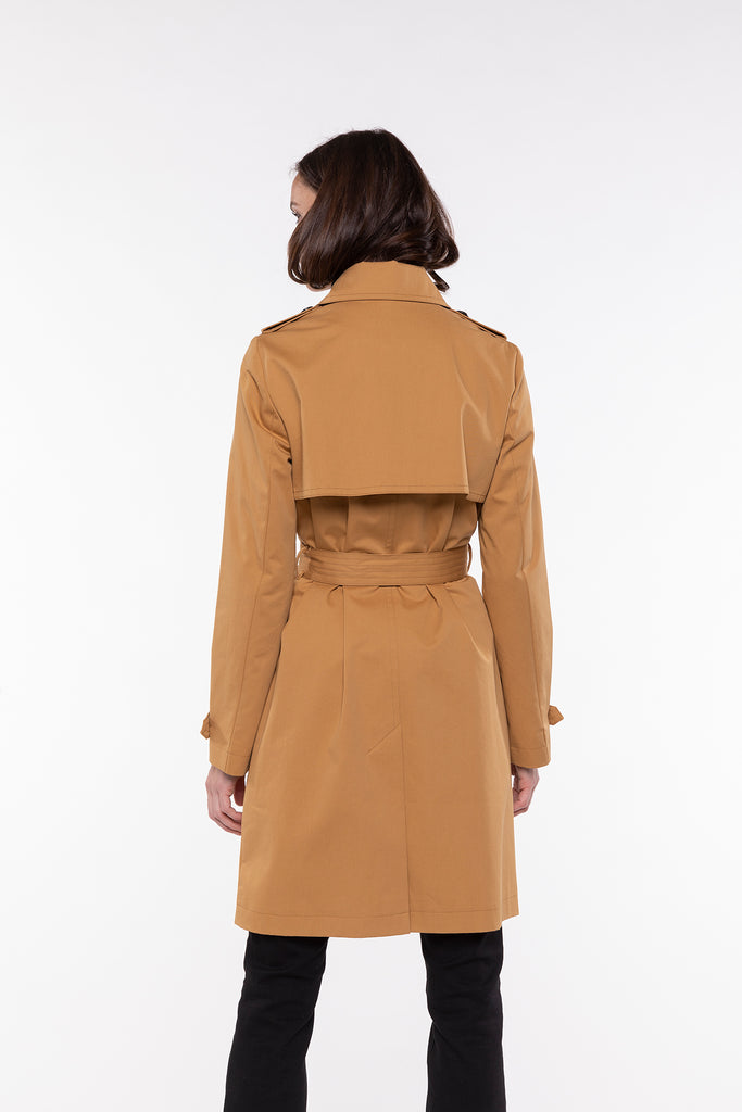 Trench CHAMAS-Trench authentique en pur coton miel