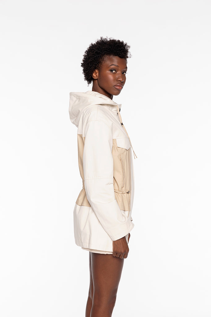 Parka AMIRAT-Parka  crème oversize bicolore