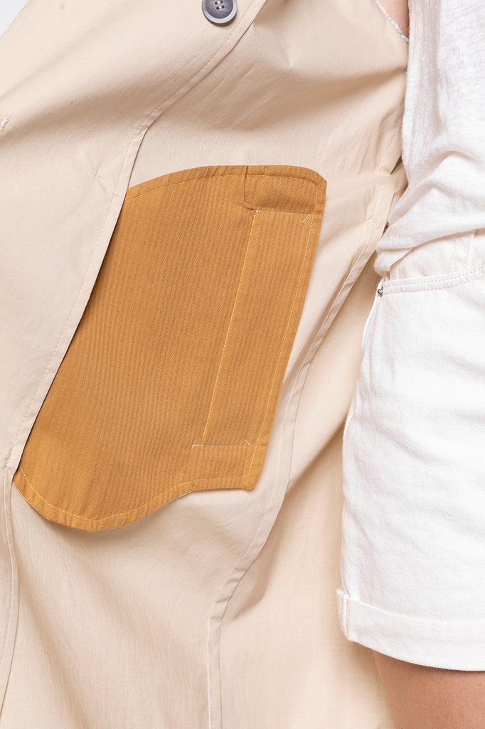 Trench OZEVILLE-Trench beige long ceinturé