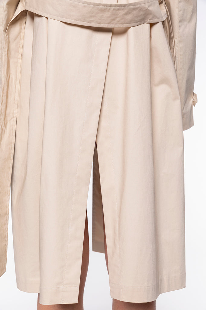 Trench OZEVILLE-Trench beige long ceinturé