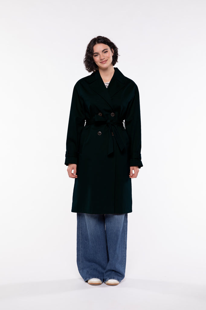 Trench PADIRAC-Trench noir long oversize
