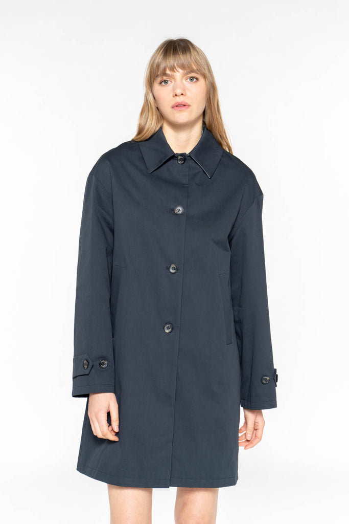Manteau DAX-Redding épuré en pur coton premium bleu marine