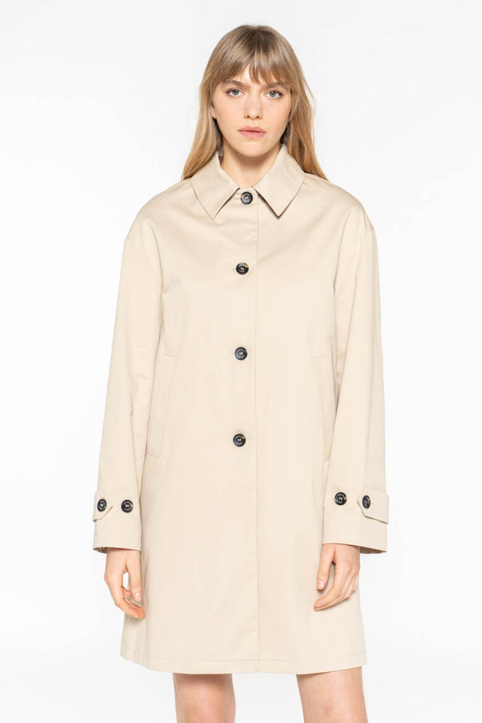 Manteau DAX-Redding épuré en pur coton premium beige