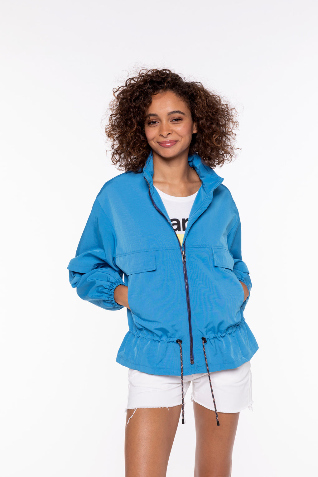 CHALIEU jacket-Generous electric blue short jacket