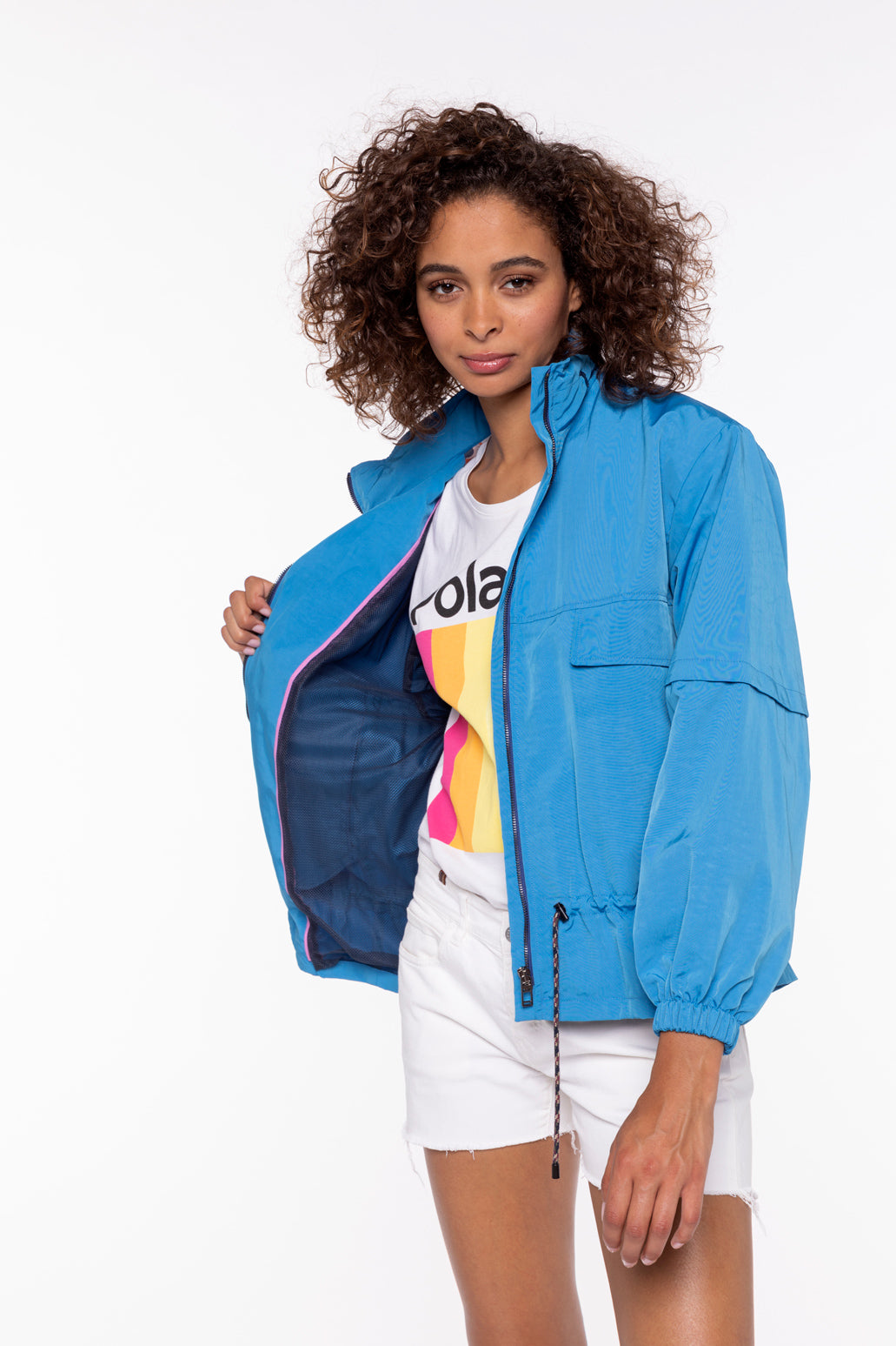 CHALIEU jacket Generous electric blue short jacket