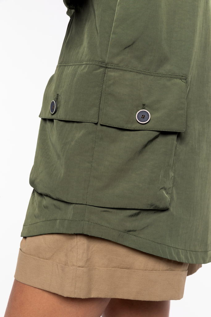 Parka POUJOLS-Parka masculine multipoches kaki