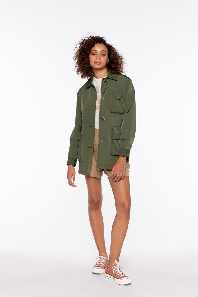 Parka POUJOLS-Parka masculine multipoches kaki