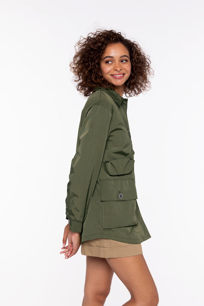 Parka POUJOLS-Parka masculine multipoches kaki